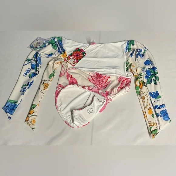 NWT Farm Rio Strapless One-Piece Swimsuit - Picture 6 of 6